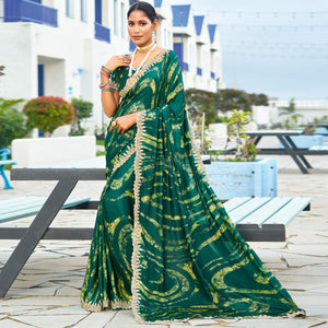 green-printed-chiffon-saree-with-sequins-border