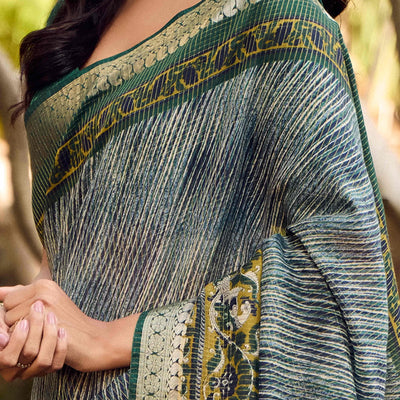 green-printed-mulmul-cotton-saree-with-jacquard-border