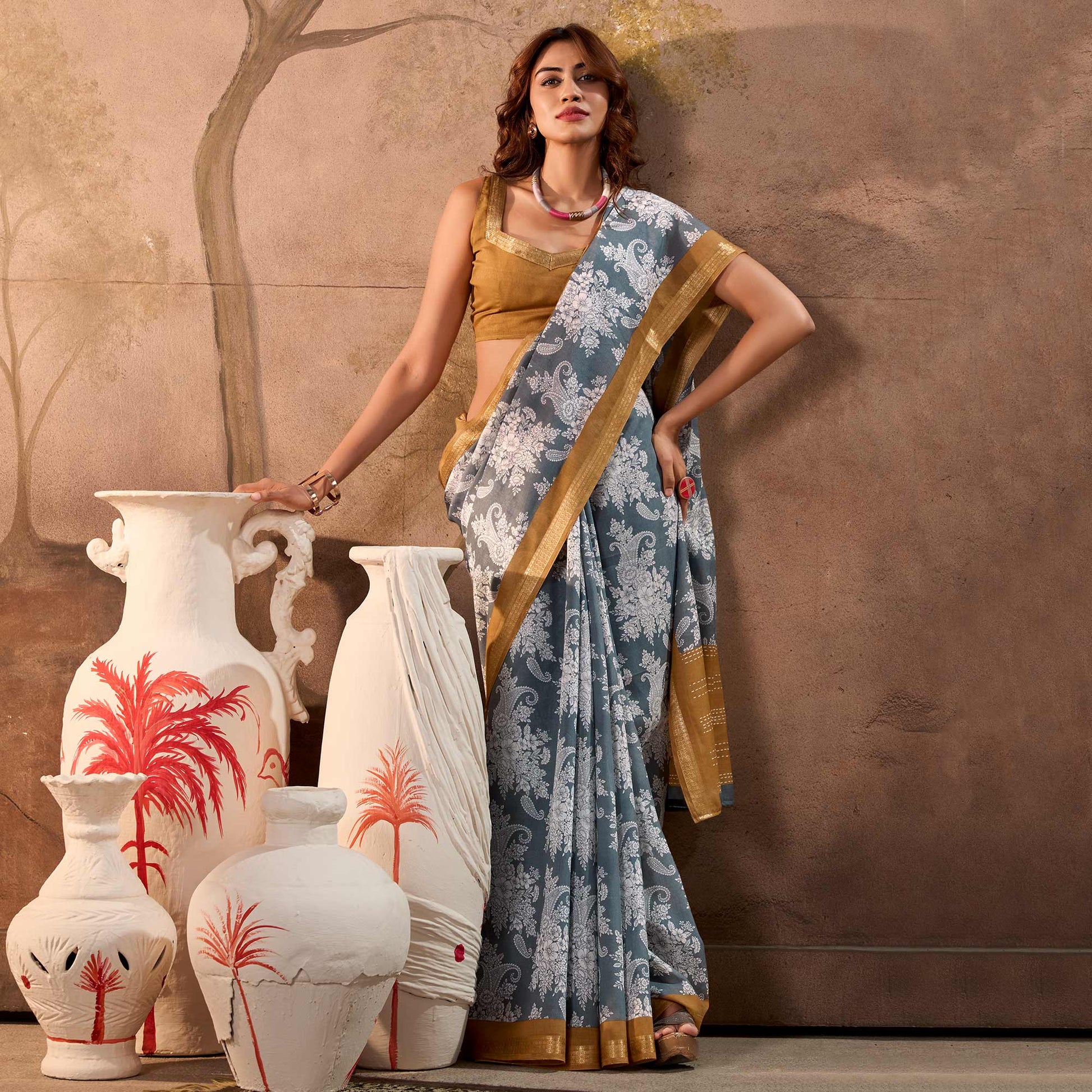 grey-floral-printed-pure-cotton-saree-1