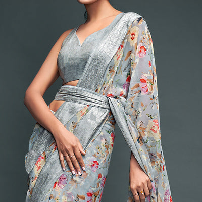 grey-floral-printed-georgette-saree-12