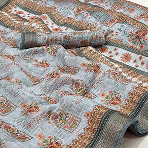 grey-digital-printed-linen-saree-3