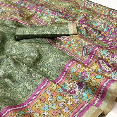 green-floral-digital-printed-cotton-silk-saree-1