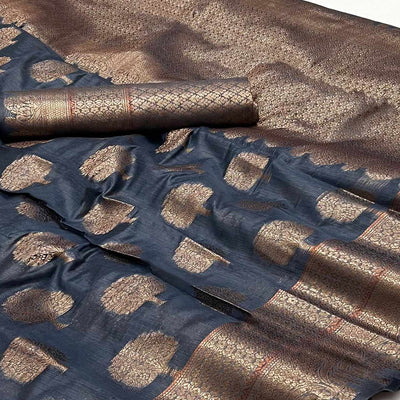 grey-floral-woven-pure-cotton-saree