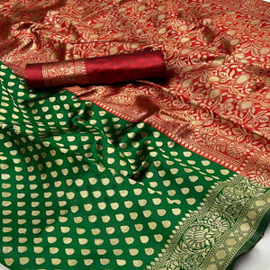 green-floral-woven-banarasi-silk-saree-1