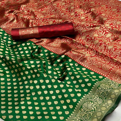 green-floral-woven-banarasi-silk-saree-1