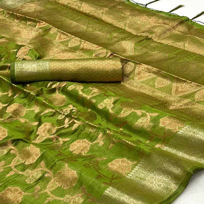 green-floral-woven-organza-saree-5