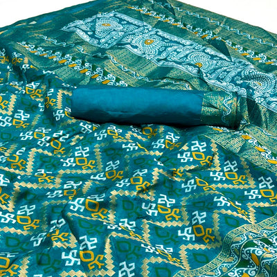 Morpich Woven Art Silk Saree