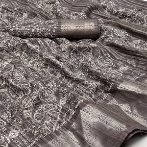 grey-floral-printed-cotton-blend-saree-1