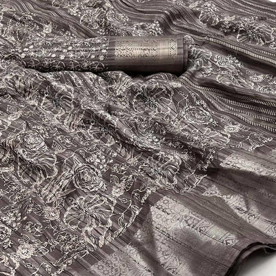 grey-floral-printed-cotton-blend-saree-1