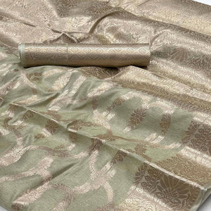 green-floral-woven-cotton-silk-saree-1