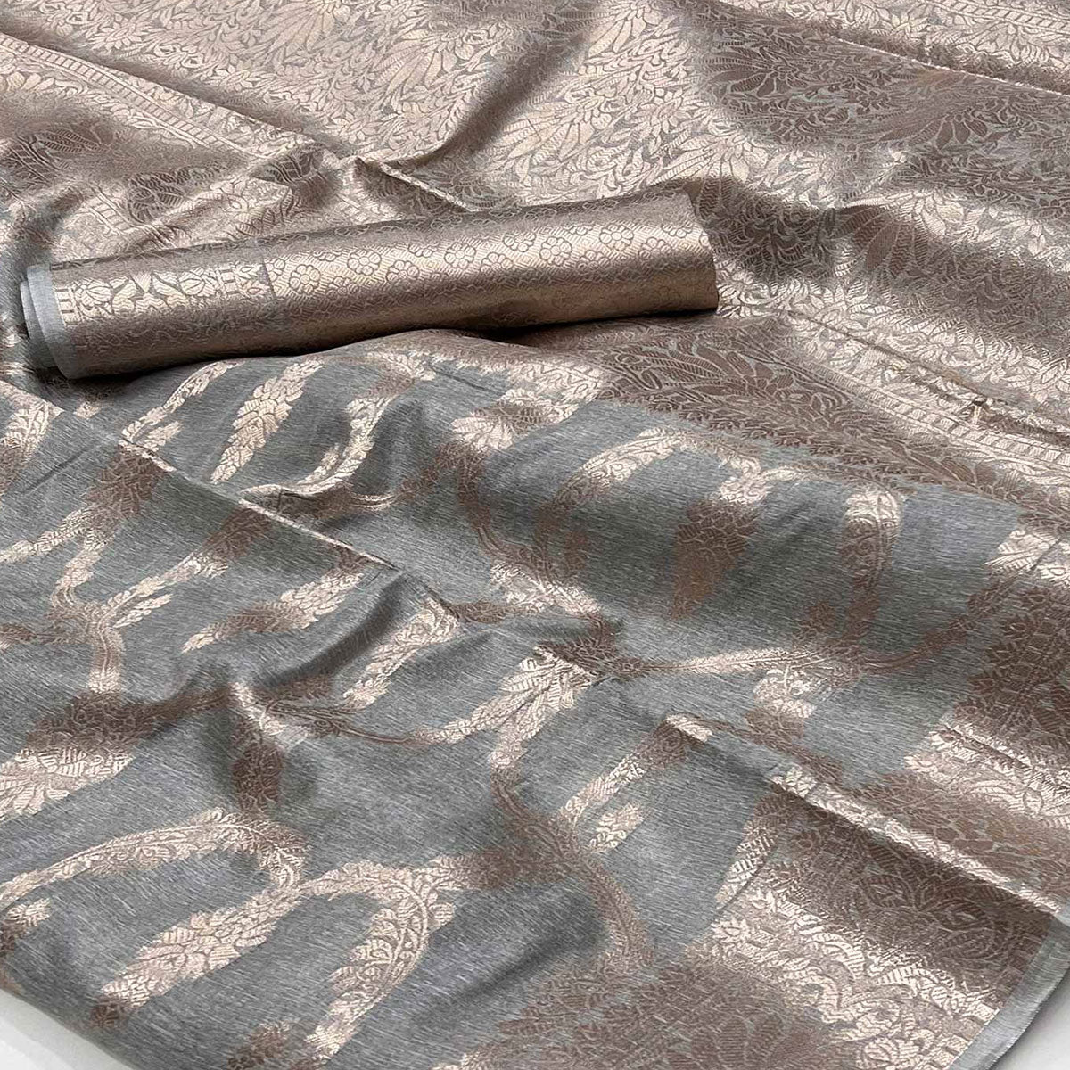 grey-floral-woven-cotton-silk-saree