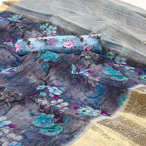 grey-blue-floral-digital-printed-with-woven-border-organza-saree