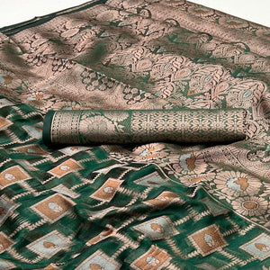 green-floral-woven-organza-saree-9