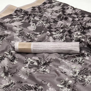 grey-floral-printed-dola-silk-saree-with-woven-border