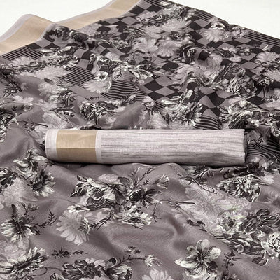 grey-floral-printed-dola-silk-saree-with-woven-border