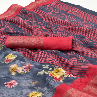 grey-floral-printed-dola-silk-saree-with-woven-border-1