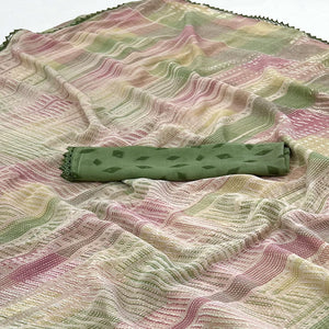 green-printed-georgette-saree-with-fancy-border