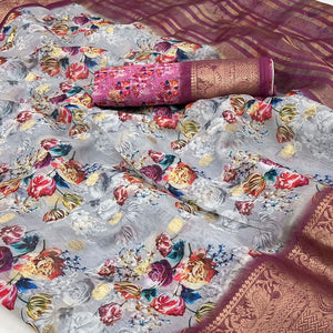 grey-floral-digital-printed-with-woven-border-cotton-silk-saree