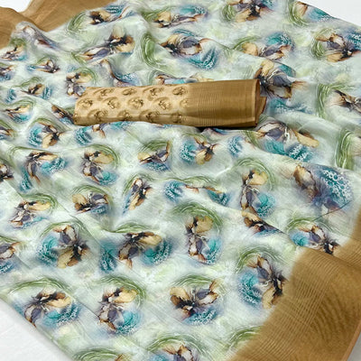 green-digital-printed-with-woven-border-cotton-silk-saree-2