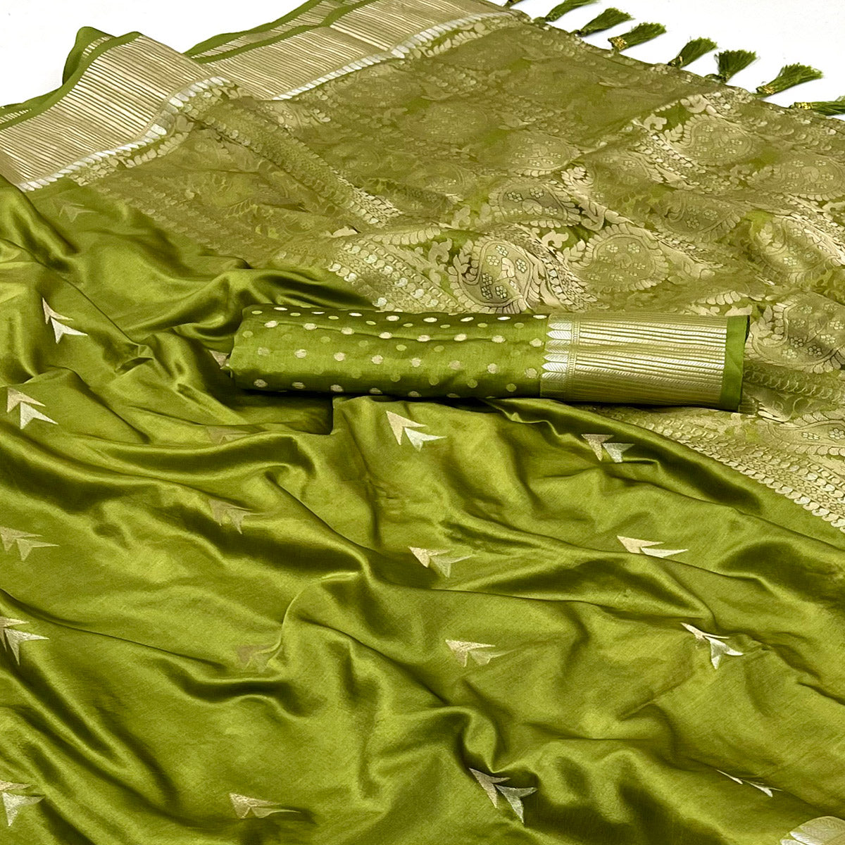 green-woven-satin-silk-saree-with-tassels