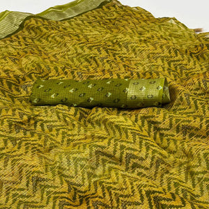 green-zig-zag-printed-kota-doria-saree-with-tassels