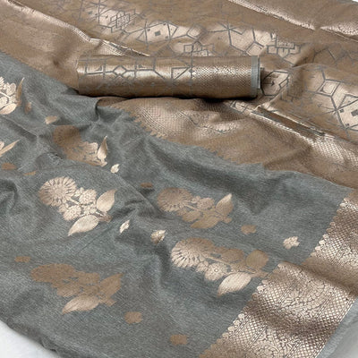 grey-floral-woven-georgette-saree-1