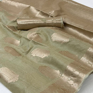 green-floral-woven-georgette-saree