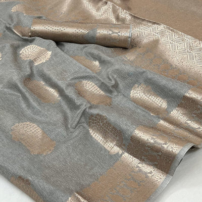 grey-floral-woven-georgette-saree