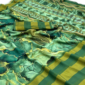 green-digital-printed-viscose-saree-4