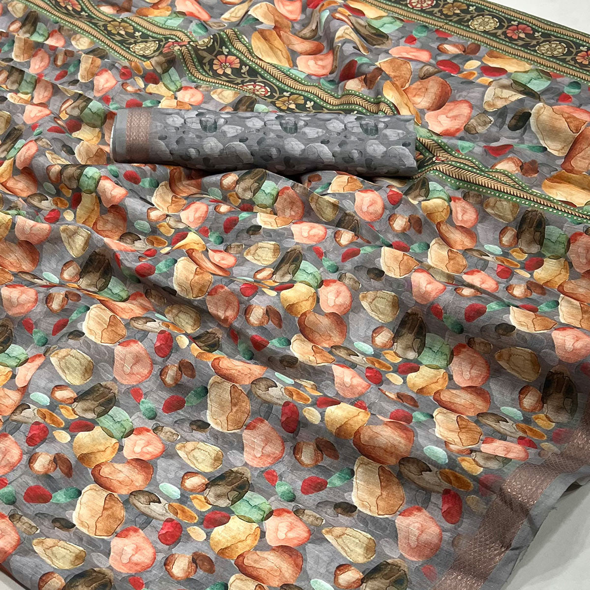 grey-digital-printed-cotton-blend-saree-with-weaving-border