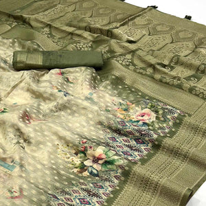 green-woven-with-floral-digital-printed-georgette-saree