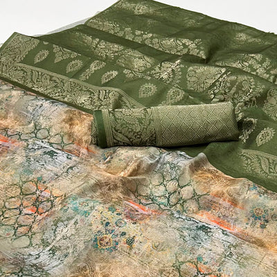 18green-woven-with-digital-printed-art-silk-saree