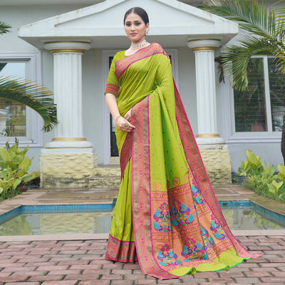 green-woven-paithani-art-silk-saree