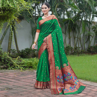 green-woven-paithani-art-silk-saree-1