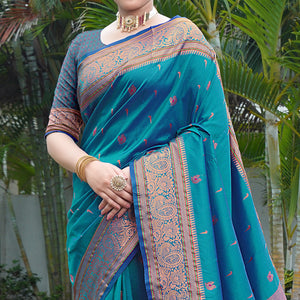 Morpich Woven Paithani Art Silk Saree