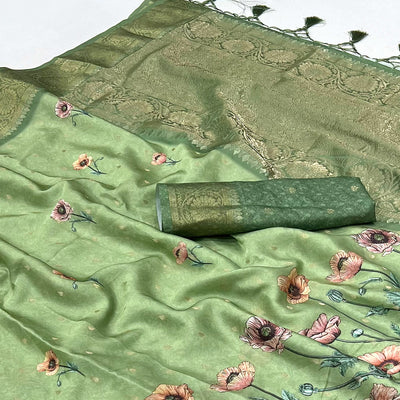 green-floral-woven-with-digital-printed-satin-saree