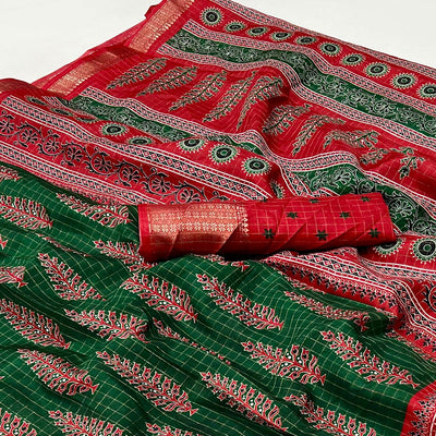 green-zari-woven-with-printed-dola-silk-saree-3