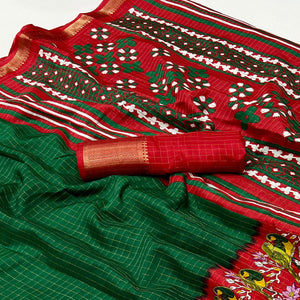 green-zari-woven-with-printed-dola-silk-saree