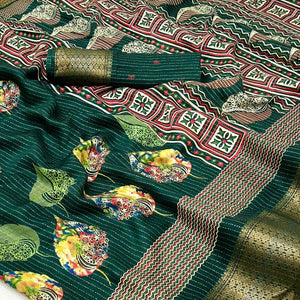 green-floral-printed-dola-silk-saree-with-jacquard-border-1