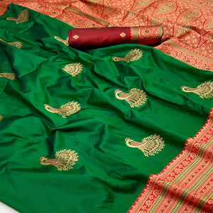 green-woven-pure-silk-saree-13