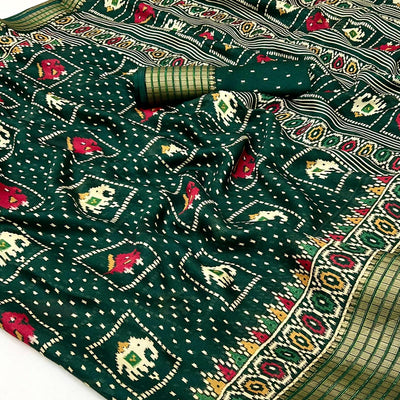 green-printed-georgette-saree-with-woven-border-37