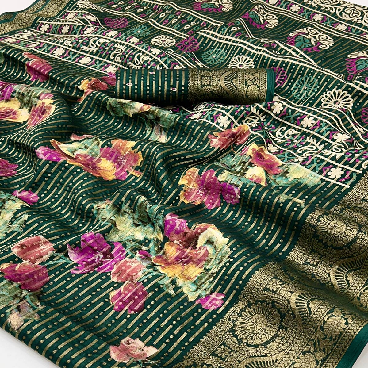 green-floral-woven-with-printed-georgette-saree-31