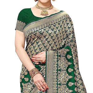 green-woven-art-silk-saree-14