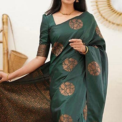 green-floral-woven-banarasi-silk-saree-6