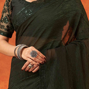 green-embroidered-crunchy-soft-net-saree-with-embellished-border