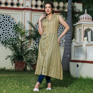 green-floral-foil-printed-pure-cotton-dress