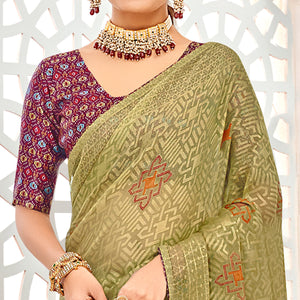 green-geometric-printed-chiffon-brasso-saree