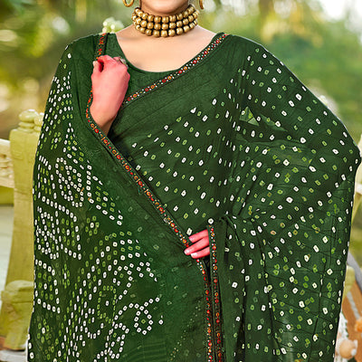 green-bandhani-printed-georgette-saree-3