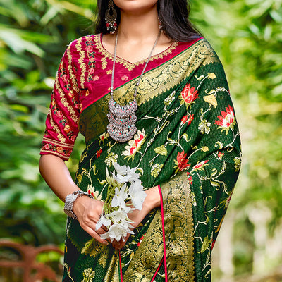 green-floral-woven-dola-silk-saree-with-tassels