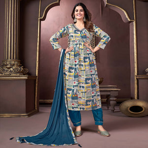 grey-teal-floral-printed-rayon-alia-cut-salwar-suit